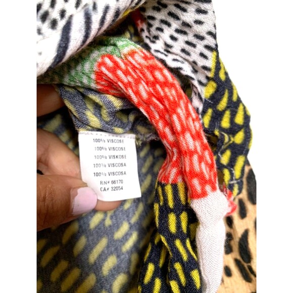 Anthropologie Blank London Leopard Patchwork Top Blouse Wrap Size P - Picture 9 of 12